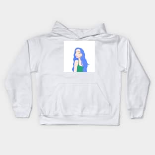 Portrait of a young woman Kids Hoodie